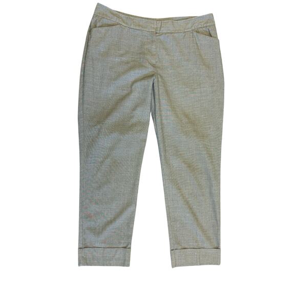 Chico’s‎ Size 2 (L/12) Gray Cropped Wide Leg Dress Pants Career Mid Rise - Picture 1 of 7